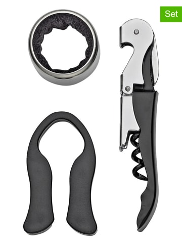 Cilio 3tlg. Weinset "Piemonte" in Beige/ Schwarz