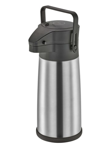 Cilio Pumpisolierkanne "Festino" in Silber - 2,2 l