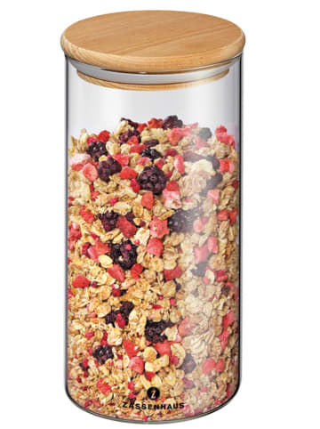 Zassenhaus Vorratsglas in Trasparent/ Beige - 1,3 l