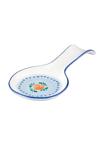 Björn Löffelablage "Napoli" in Weiß/ Blau/ Orange - (L)23,5 cm