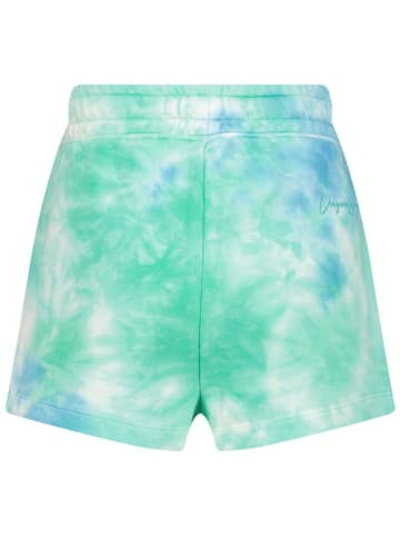 Vingino Sweatshorts in Grün/ Hellblau/ Weiß
