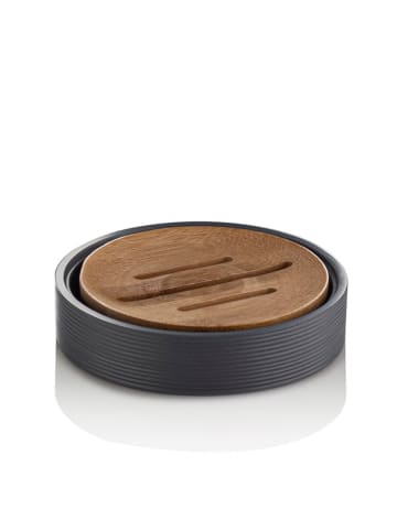 TFT Home Zeepschaal "Fox" grijs/bruin - (H)2 x Ø 11 cm