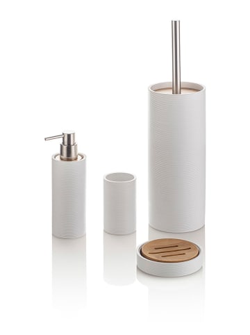 TFT Home Zeepschaal "Fox" wit/lichtbruin - (H)2 x Ø 11 cm
