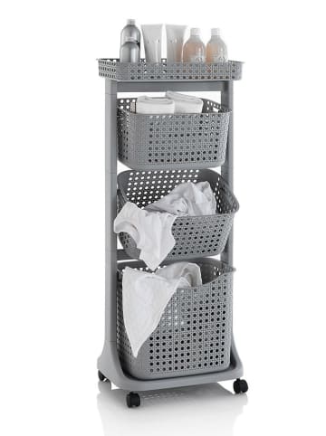 TFT Home Trolley "Huy" grijs - (B)44 x (H)82 x (D)34 cm