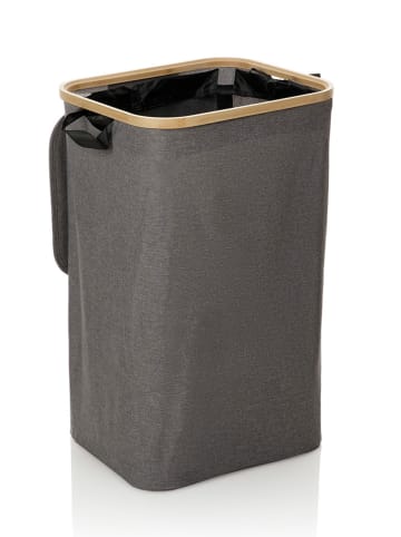 TFT Home Wäschekorb "Krib" in Grau - (B)40 x (H)65 x (T)33 cm