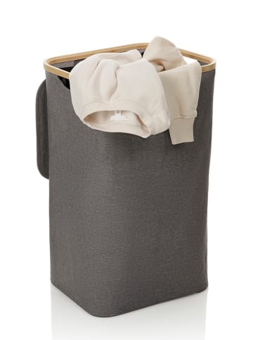 TFT Home Wäschekorb "Krib" in Grau - (B)40 x (H)65 x (T)33 cm