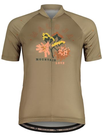 Maloja Koszulka kolarska "VanilM" w kolorze khaki