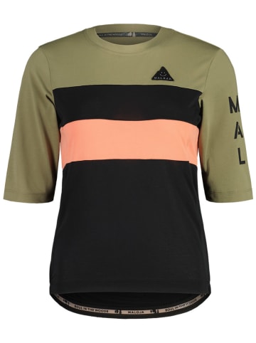 Maloja Fietsshirt "WallisM" kaki/zwart