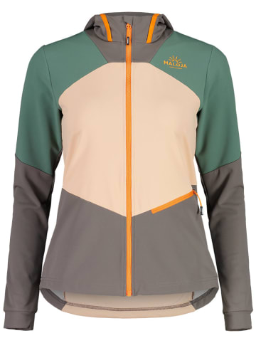 Maloja Hybridjacke "MarlingM" in Grau/ Orange/ Grün