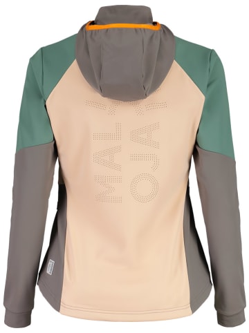 Maloja Hybridjacke "MarlingM" in Grau/ Orange/ Grün