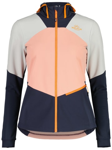 Maloja Hybridjacke "MarlingM" in Dunkelblau/ Orange/ Grau