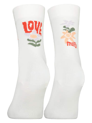 Maloja Socken "AmulaM" in Weiß