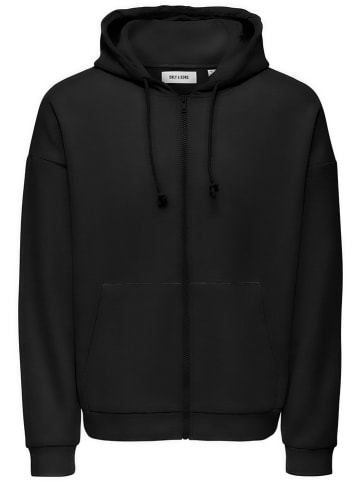 ONLY & SONS Sweatjacke in Schwarz