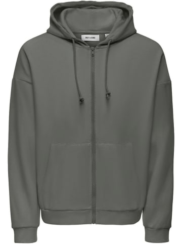 ONLY & SONS Sweatjacke in Grau