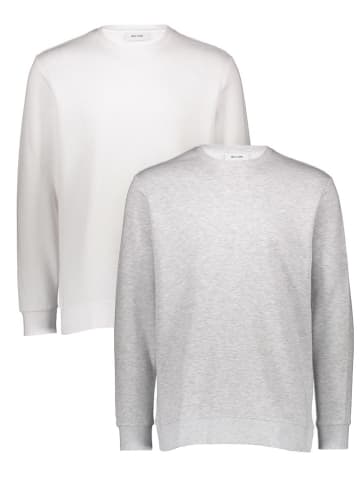 ONLY & SONS 2er-Set: Sweatshirts in Grau/ Weiß