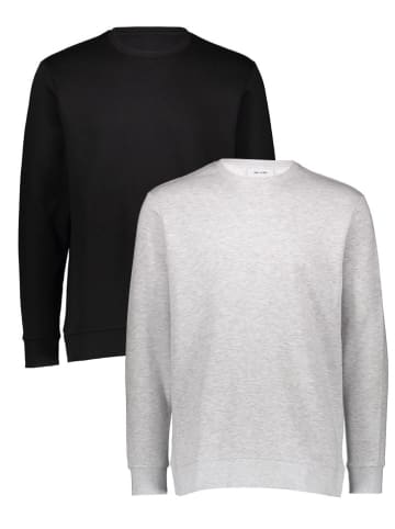ONLY & SONS 2er-Set: Sweatshirts in Schwarz/ Grau