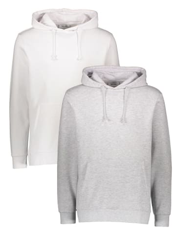 ONLY & SONS 2er-Set : Hoodies in Weiß/ Grau