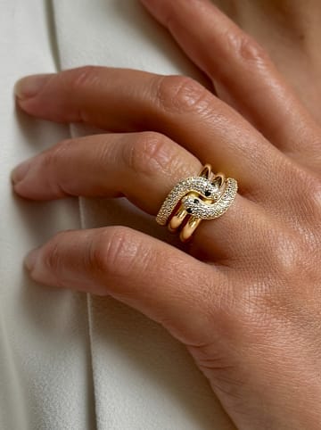 DI GIORGIO Vergulde ring met edelstenen