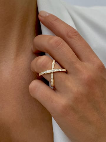 DI GIORGIO Vergulde ring met edelstenen