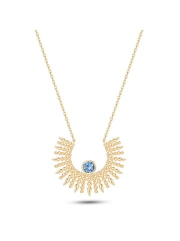DI GIORGIO Vergulde ketting met edelstenen - (L)45 cm