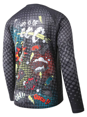 Protective Fahrradshirt "Boom" in Grau/ Bunt