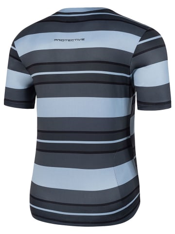 Protective Fahrradshirt "Fergus" in Grau/ Hellblau/ Schwarz