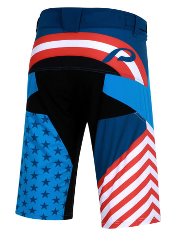 Protective Fahrradshorts "Meteor" in Blau/ Rot/ Schwarz