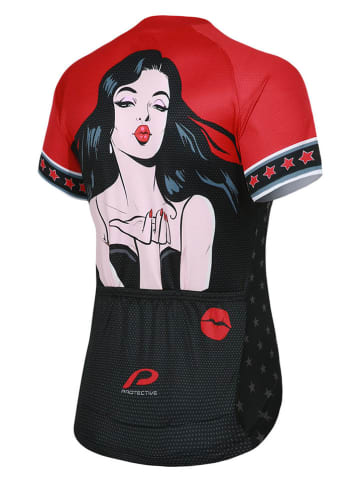 Protective Fahrradtrikot "Sweet Jane" in Schwarz/ Rot