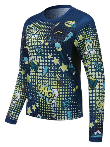 Protective Fietsshirt "Bang" blauw/groen