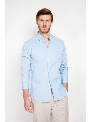 Secret du Lin Linnen blouse lichtblauw