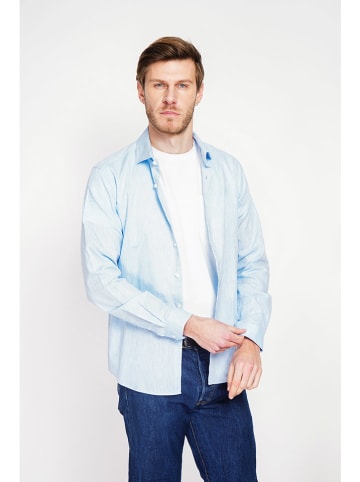 Secret du Lin Linnen blouse lichtblauw