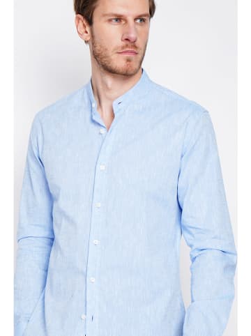 Secret du Lin Linnen blouse lichtblauw
