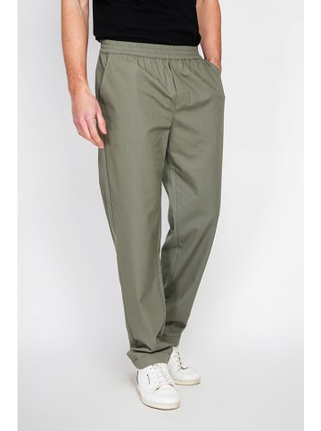 Secret du Lin Spodnie w kolorze khaki