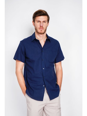 Secret du Lin Linnen blouse donkerblauw