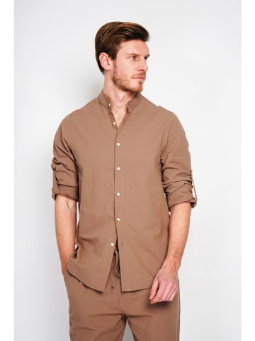 Secret du Lin Linnen blouse lichtbruin