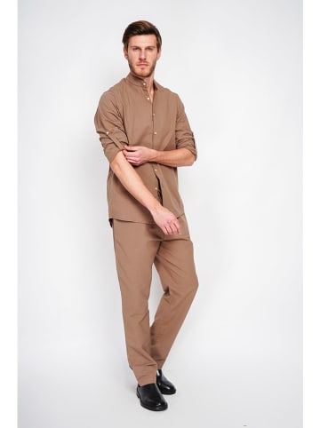 Secret du Lin Linnen blouse lichtbruin