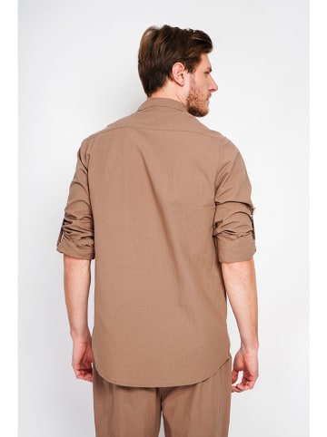 Secret du Lin Linnen blouse lichtbruin