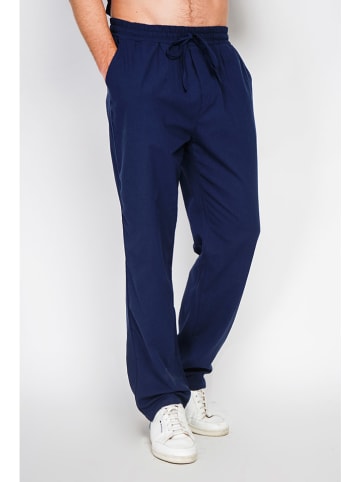 Secret du Lin Linnen broek donkerblauw