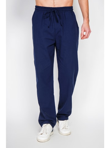 Secret du Lin Linnen broek donkerblauw