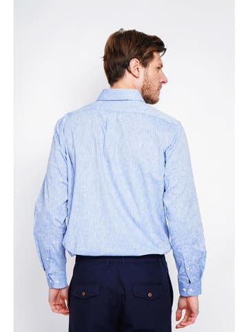 Secret du Lin Linnen blouse blauw