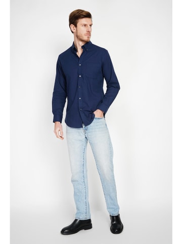 Secret du Lin Linnen blouse donkerblauw