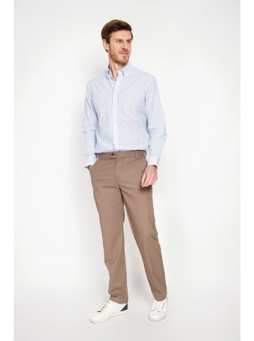 Secret du Lin Blouse lichtblauw/wit
