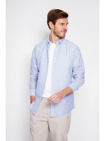 Secret du Lin Blouse blauw/wit