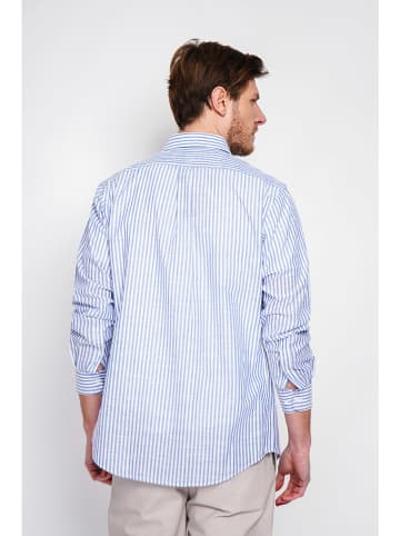 Secret du Lin Blouse blauw/wit