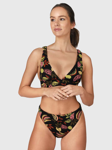 Brunotti Bikini "Bodhi-Fruity" w kolorze czarnym ze wzorem