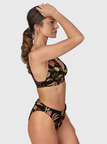 Brunotti Bikini "Bodhi-Fruity" w kolorze czarnym ze wzorem