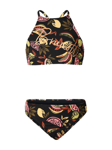 Brunotti Bikini "Camellia-Fruity" w kolorze czarnym ze wzorem