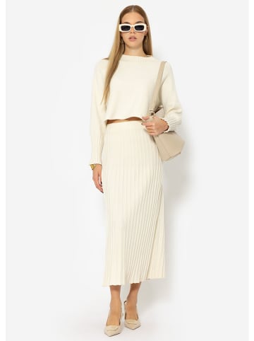 SASSYCLASSY Plisseerock in Creme