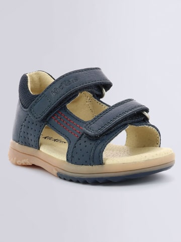 Kickers Leder-Sandalen "Plazabi" in Dunkelblau