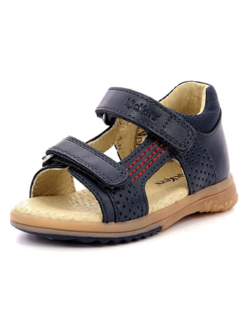 Kickers Leder-Sandalen "Plazabi" in Dunkelblau